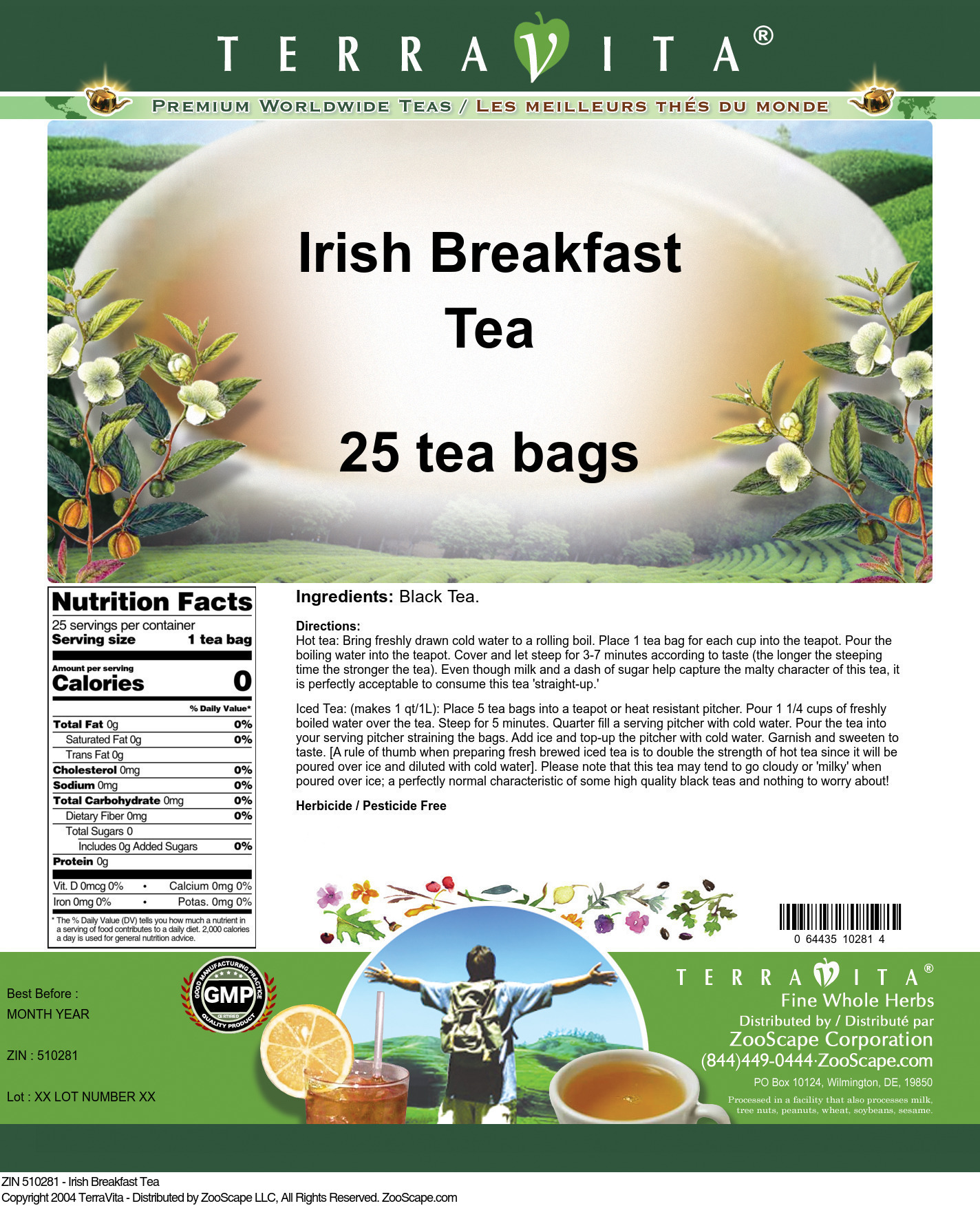 Irish Breakfast Tea - Label