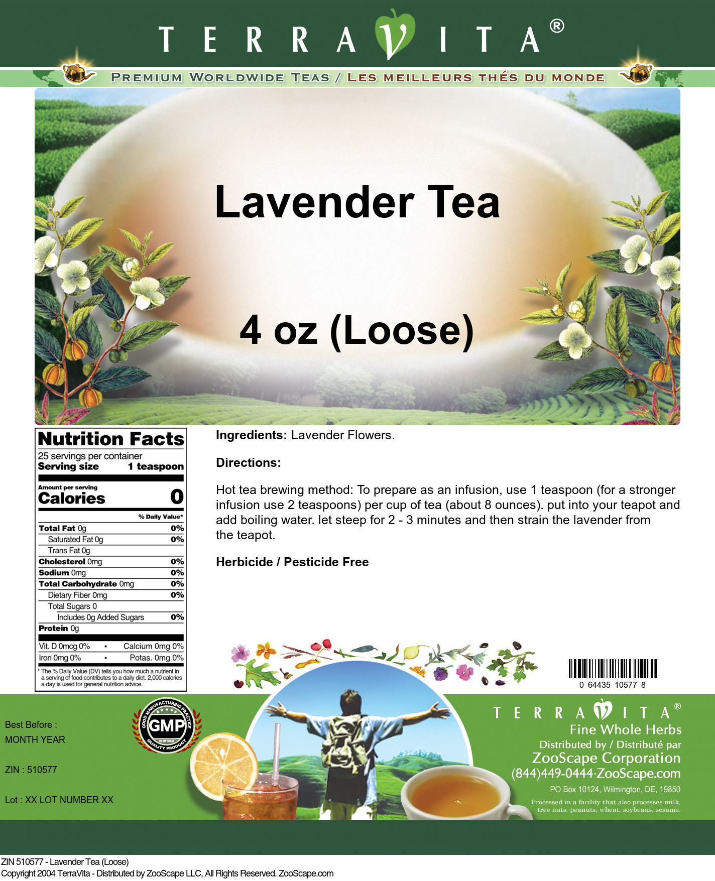 Lavender Tea (Loose) - Label