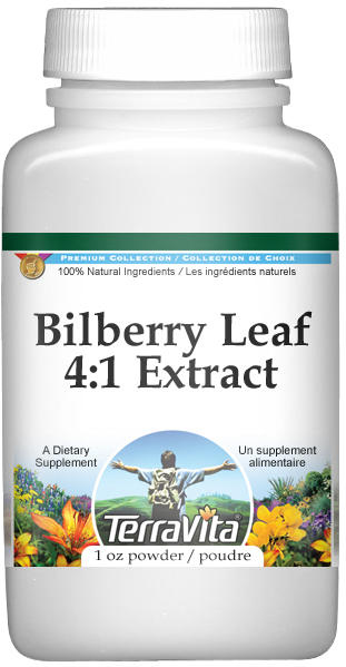 Extra Strength Bilberry Leaf 4:1 Extract Powder