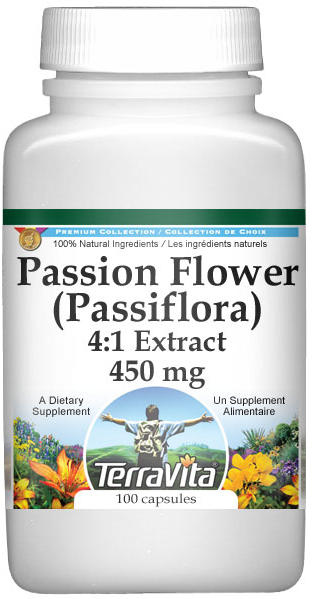 Extra Strength Passion Flower (Passiflora) 4:1 Extract - 450 mg