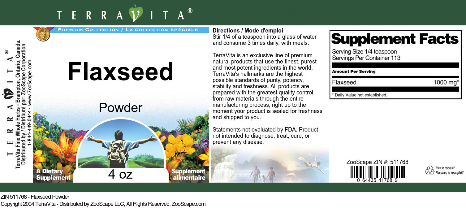 Flaxseed Powder - Label