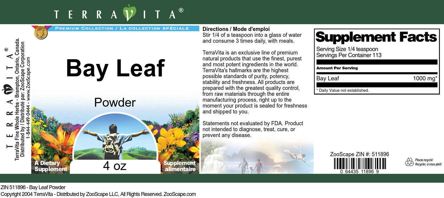 Bay Leaf Powder - Label