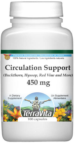 Circulation Support - Buckthorn, Hyssop, Red Vine and More - 450 mg