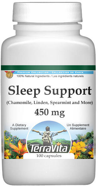 Sleep Support - Chamomile, Linden, Spearmint and More - 450 mg