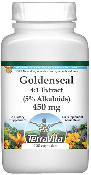 Extra Strength Goldenseal 4:1 Extract (5% Alkaloids) - 450 mg