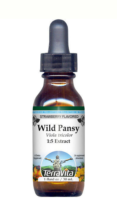 Wild Pansy (Violet, Viola tricolor, Heartsease) Glycerite Liquid Extract (1:5)