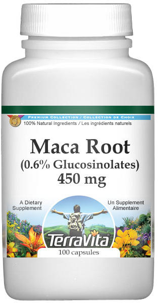 Extra Strength Maca Root - 0.6% Glucosinolates - 450 mg