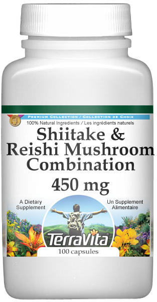 Shiitake and Reishi Mushroom Combination - 450 mg