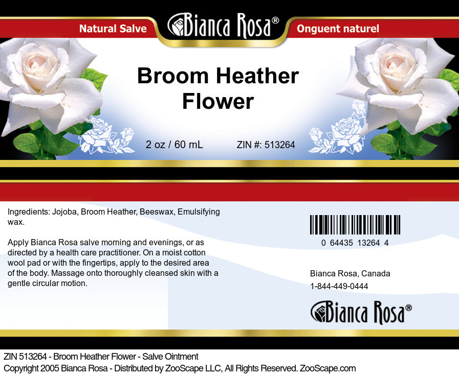 Broom Heather Flower - Salve Ointment - Label