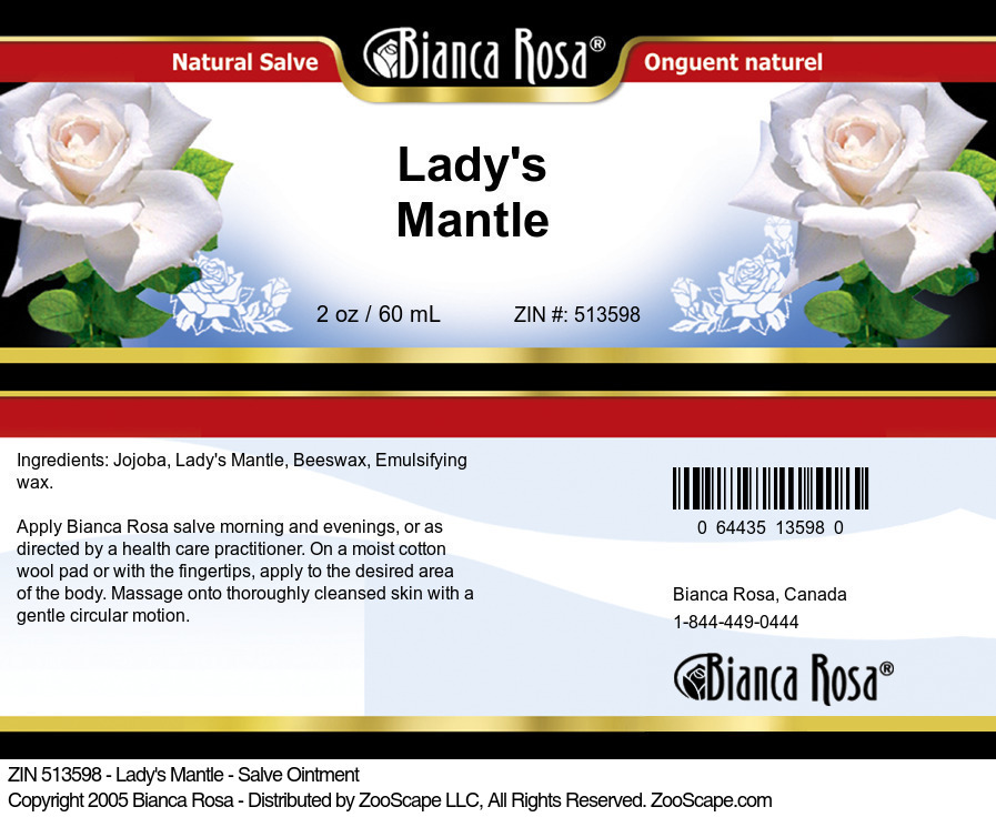 Lady's Mantle - Salve Ointment - Label