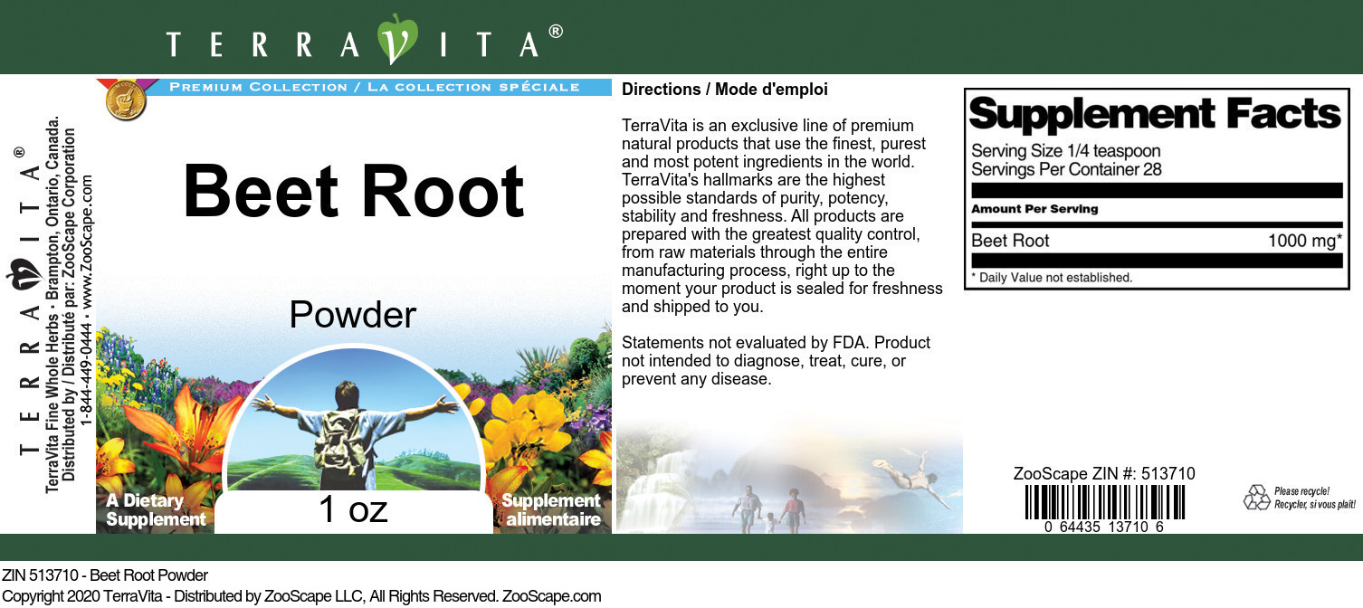 Beet Root Powder - Label