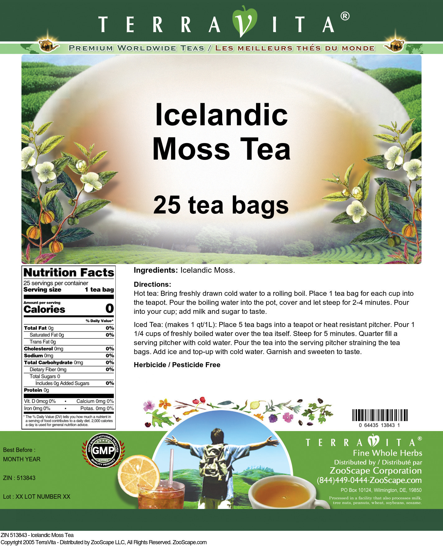 Icelandic Moss Tea - Label