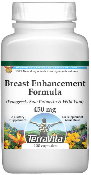 Breast Enhancement Formula - Fenugreek, Saw Palmetto and Wild Yam - 450 mg