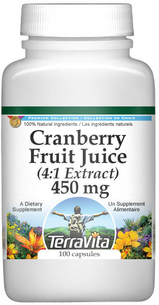 Extra Strength Cranberry Fruit Juice 4:1 Extract - 450 mg