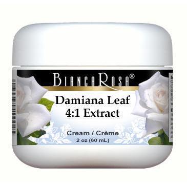Extra Strength Damiana Leaf 4:1 Extract Cream - Supplement / Nutrition Facts