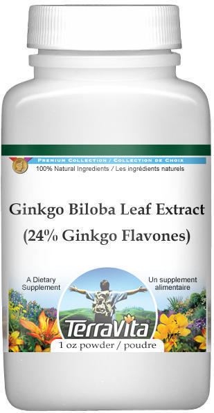 Ginkgo Biloba Leaf Extract (24% Ginkgo Flavones, 6% Terpene Lactones) Powder