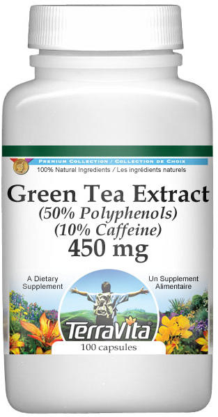 Green Tea Extract (50% Polyphenols) (10% Caffeine) - 450 mg