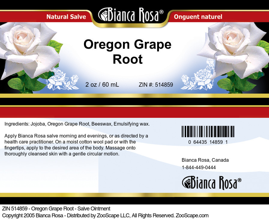 Oregon Grape Root - Salve Ointment - Label