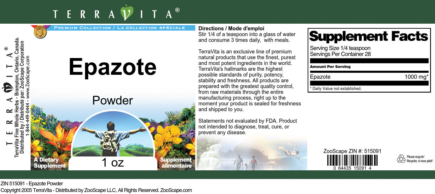 Epazote Powder - Label