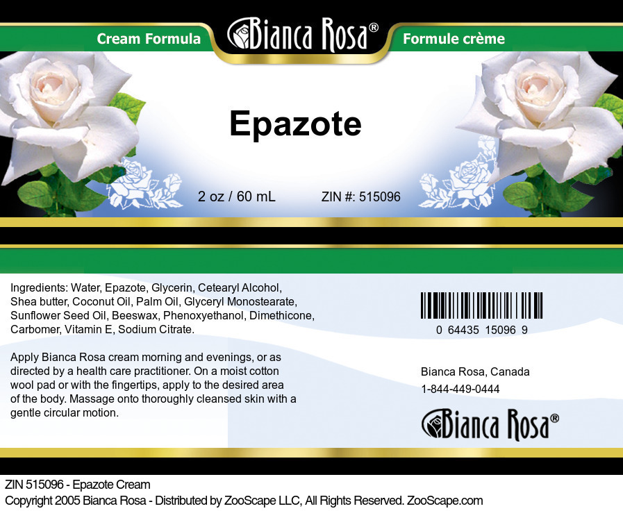 Epazote Cream - Label