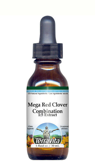Mega Red Clover Combination Glycerite Liquid Extract (1:5)