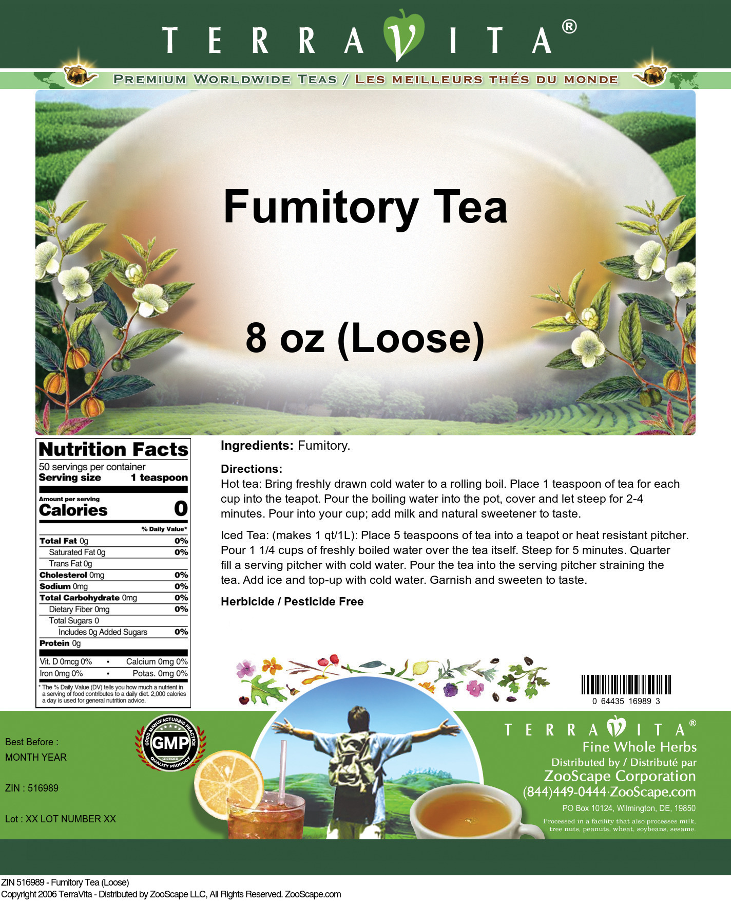 Fumitory Tea (Loose) - Label