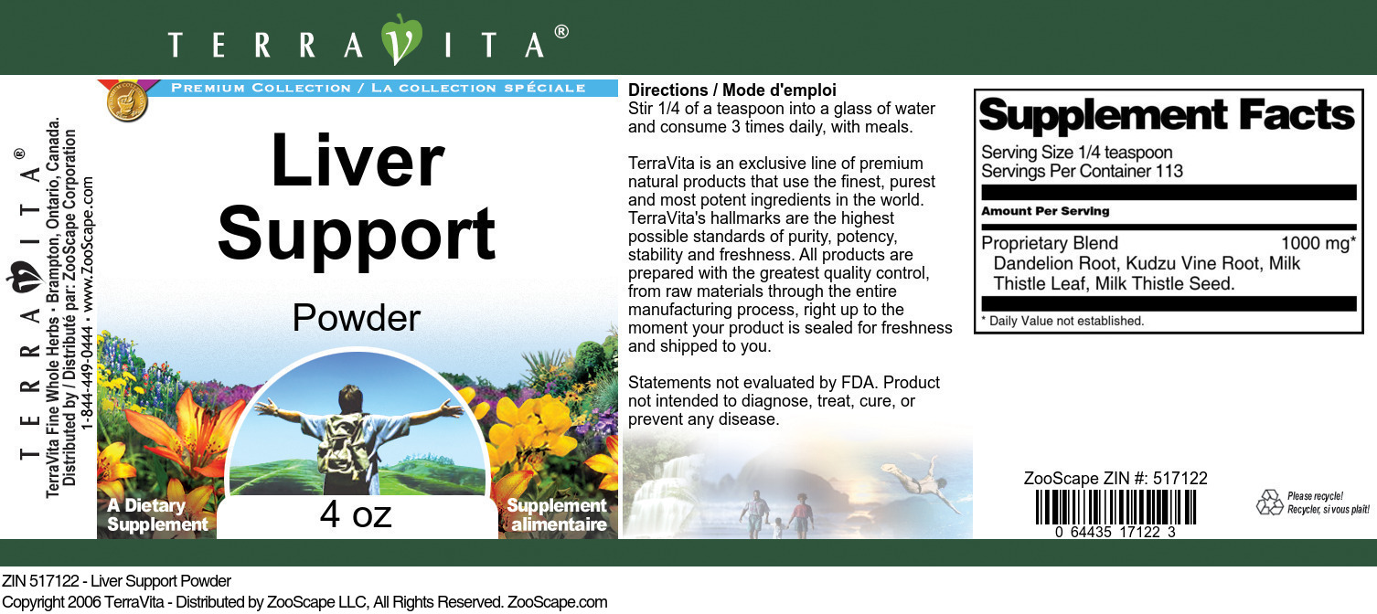 Liver Support Powder - Label