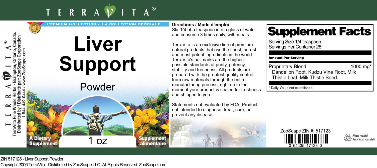 Liver Support Powder - Label