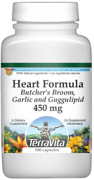 Heart Formula - Butcher's Broom, Garlic and Guggulipid - 450 mg