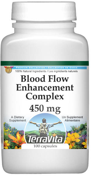 Blood Flow Enhancement Complex - Periwinkle, Primrose, Garlic and More - 450 mg