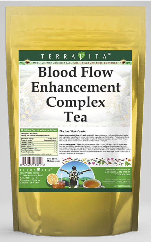 Blood Flow Enhancement Complex Tea - Periwinkle, Primrose, Garlic and More