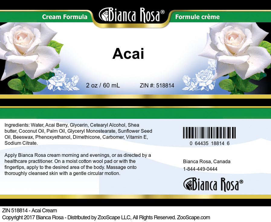 Acai Cream - Label