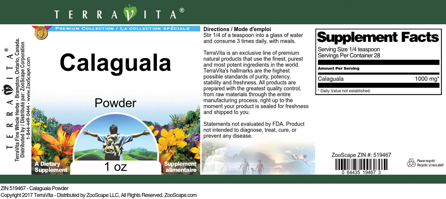 Calaguala Powder - Label