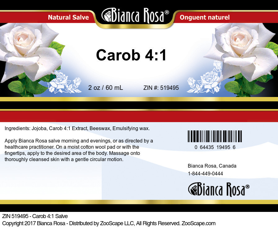 Carob 4:1 Salve - Label