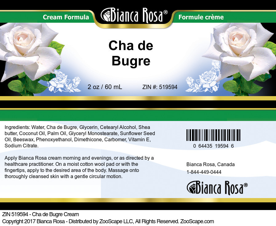 Cha de Bugre Cream - Label