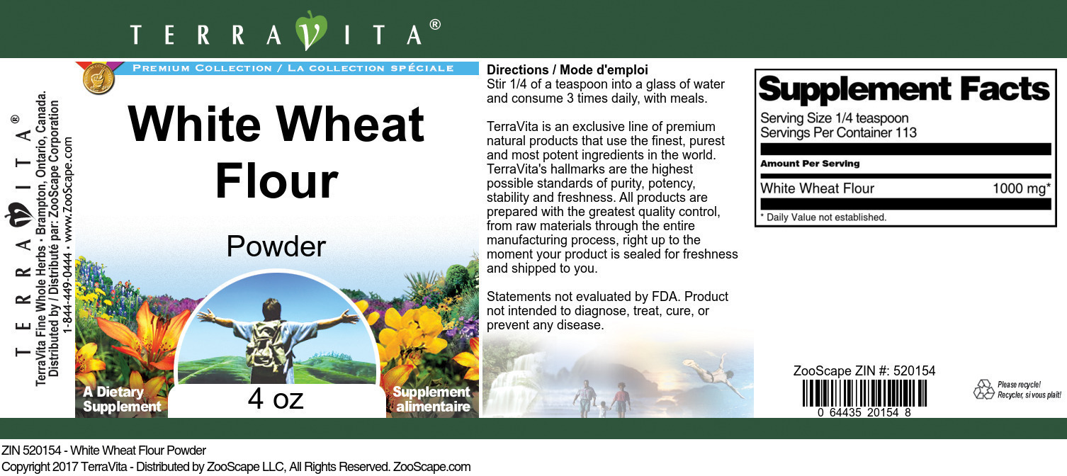 White Wheat Flour Powder - Label