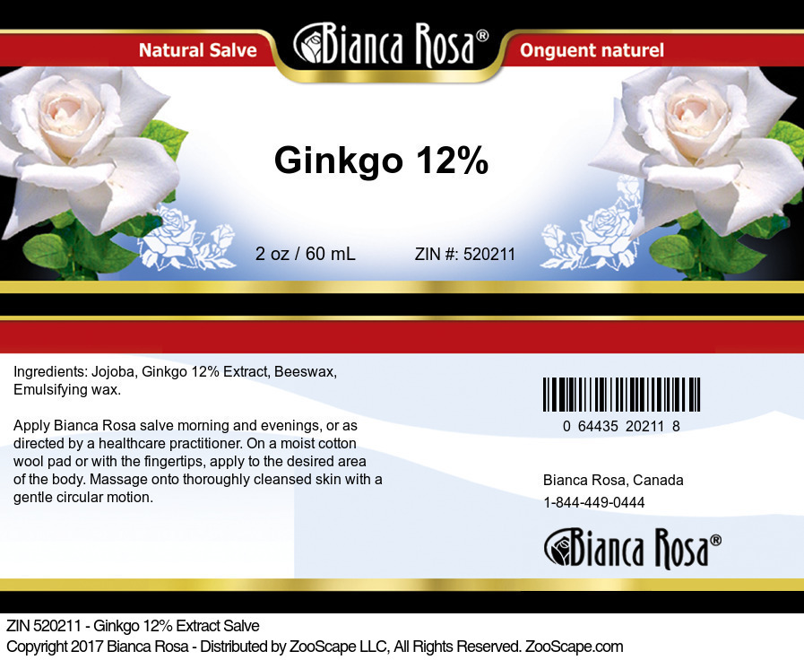 Ginkgo 12% Salve - Label