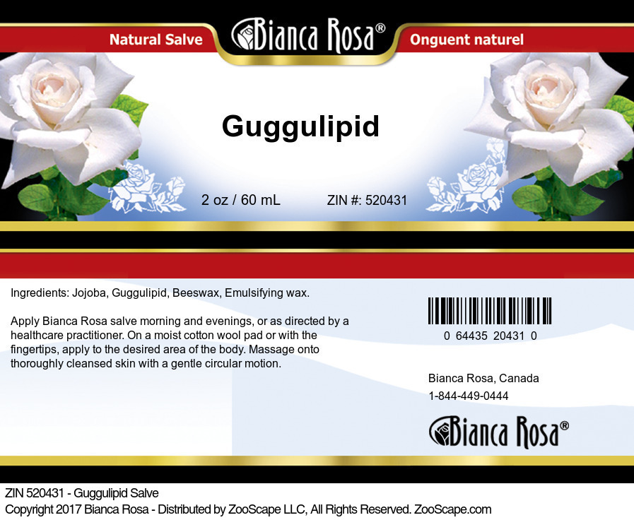 Guggulipid Salve - Label