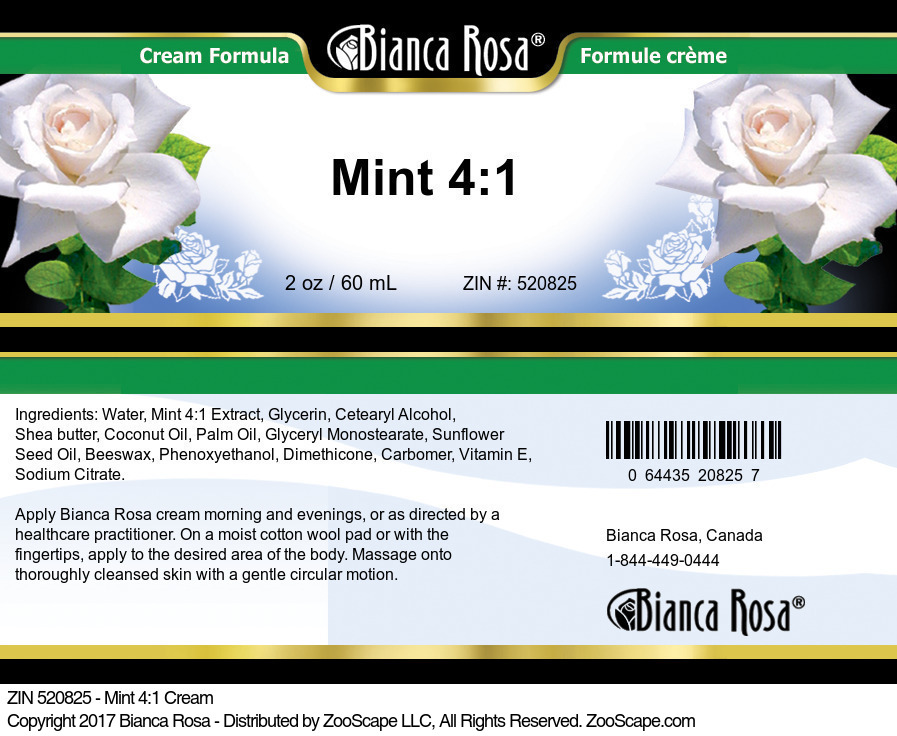 Mint 4:1 Cream - Label