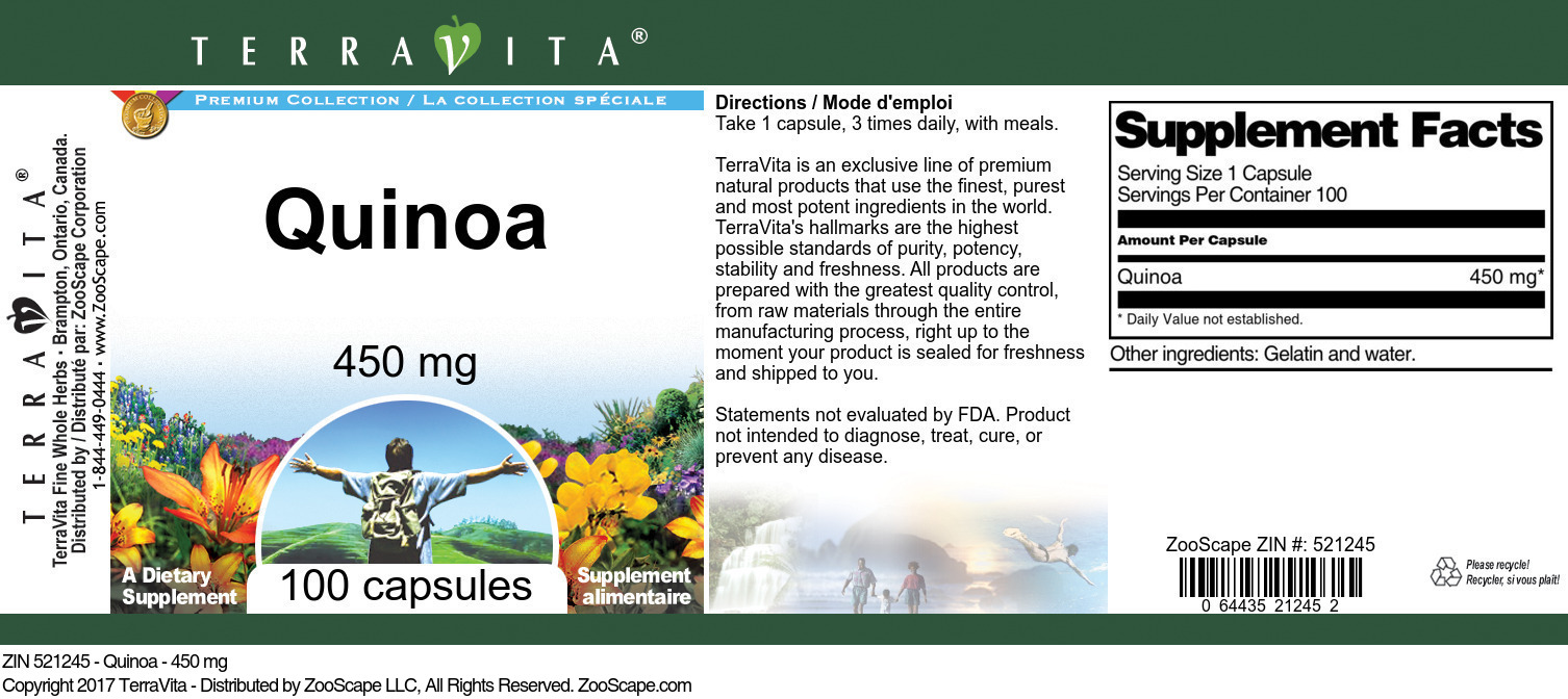 Quinoa - 450 mg - Label