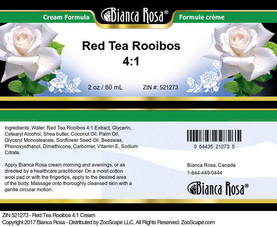 Red Tea Rooibos 4:1 Cream - Label