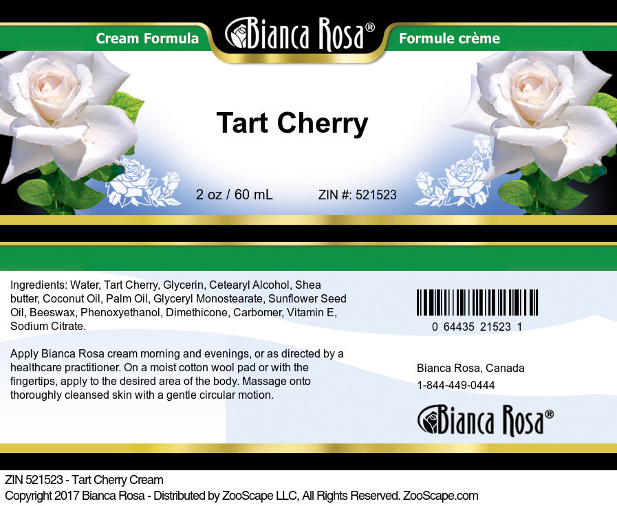 Tart Cherry Cream - Label