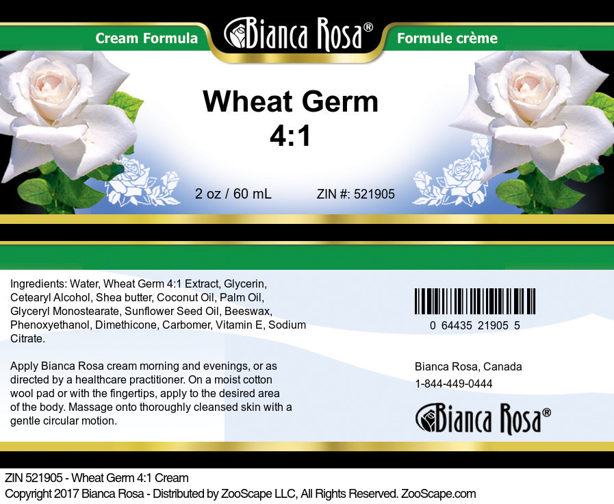 Wheat Germ 4:1 Cream - Label