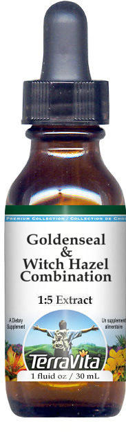 Goldenseal & Witch Hazel Combination Glycerite Liquid Extract (1:5)