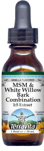 MSM & White Willow Bark Combination Glycerite Liquid Extract (1:5)