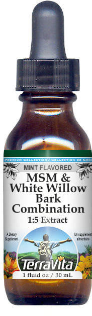 MSM & White Willow Bark Combination Glycerite Liquid Extract (1:5)