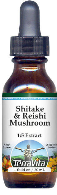 Shitake & Reishi Mushroom Glycerite Liquid Extract (1:5)