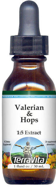 Valerian & Hops Glycerite Liquid Extract (1:5)