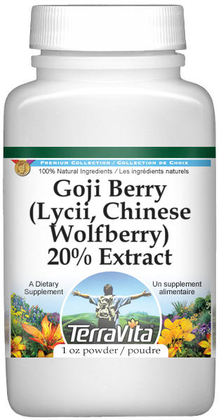 Goji Berry (Lycii, Chinese Wolfberry) 20% Extract Powder