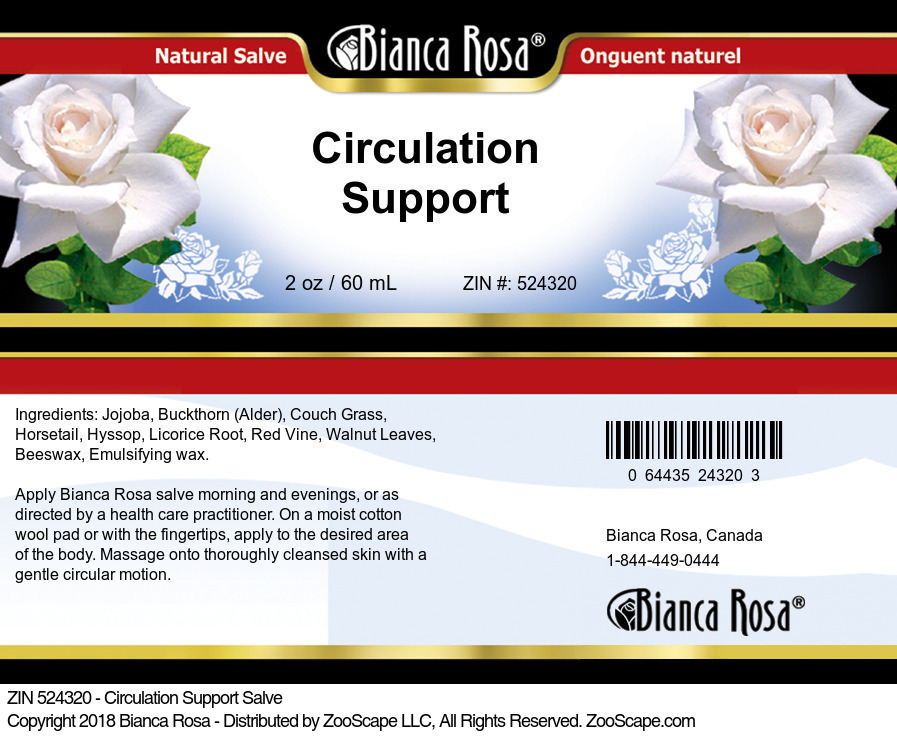 Circulation Support Salve - Label